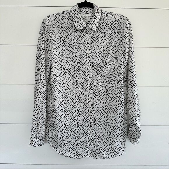 Avec Les Filles Women’s Small Animal Print Button Down Blouse - Picture 1 of 5